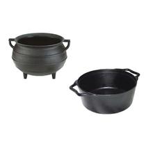 Jogo de Miniaturas Caldeirão e Panela Caçarola Ferro Fundido