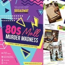 Jogo de Mistério de Assassinato - Tema Anos 80 da Broadway