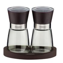 Jogo de Moedores Pimenta 100g e Sal 200g Churrasco com Base Regulagem de Tamanho Tramontina