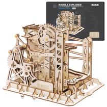 Jogo de montagem 3D de quebra-cabeça de madeira ROKR Lift Coaster para maiores de 14 anos
