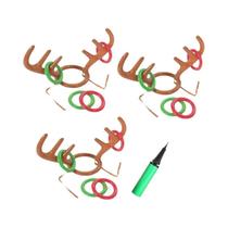 Jogo De Natal DIY Para Crianças, Chapéu Inflável De Rena Com Anéis Para Lançar, Brinquedo De Ano