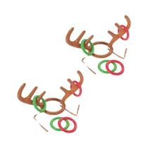 Jogo De Natal DIY Para Crianças, Chapéu Inflável De Rena Com Anéis Para Lançar, Brinquedo De Ano