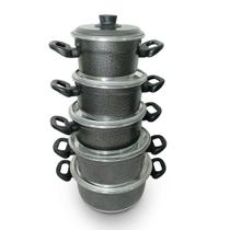 Jogo de Panela 5 Peças Preta-Craqueada maçãSTORE
