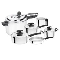 Jogo de Panela 6 pçs C/Panela de Pressão Classic Fortlar Jogo de Panela 6 pçs C/Panela de Pressão Classic Fortlar