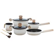 Jogo de Panela 7 Peças Revestimento Cerâmica Antiaderente Indução