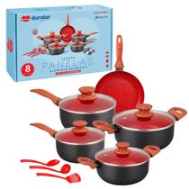 Jogo De Panela Alumínio C/Revestimento Nanoceramica Duralar 8 Peças Indução Jogo De Panela Alumínio C/Revestimento Nanoceramica Duralar 8 Peças Indução