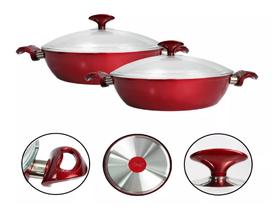 Jogo de panela alumínio. com revestimento cerâmico 2pc