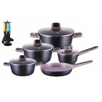 Jogo de panela aluminio granito 17pcs - ag9065
