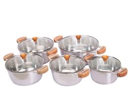 Jogo De Panela Alumínio Puro Fundido Tampa De Vidro 5 Peças Jogo De Panela Alumínio Puro Fundido Tampa De Vidro 5 Peças