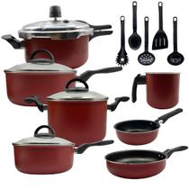 Jogo de Panela Antiaderente 12 peças Teflon Com Panela de Pressão 3 Litros e Kit Utensílios Jogo de Panela Antiaderente 12 peças Teflon Com Panela de Pressão 3 Litros e Kit Utensílios