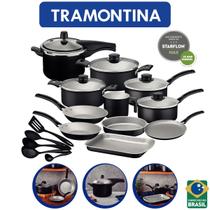 Jogo De Panela Antiaderente 16 Peças Tramontina Alumínio Jogo De Panela Antiaderente 16 Peças Tramontina Alumínio