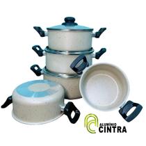 Jogo De Panela Antiaderente Teflon Caçarola Aluminio Grosso 5 peças 16x24cm Jogo De Panela Antiaderente Teflon Caçarola Aluminio Grosso 5 peças 16x24cm