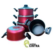 Jogo De Panela Antiaderente Teflon Caçarola Aluminio Grosso 5 peças 16x24cm Jogo De Panela Antiaderente Teflon Caçarola Aluminio Grosso 5 peças 16x24cm
