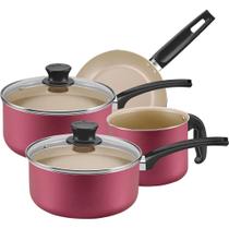 Jogo de Panela Antiaderente Teflon Cereja 4 Peças Magnific Panelux