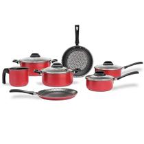 Jogo de Panela Brinox Liz Antiaderente 7 Peças Vermelho Jogo de Panela Brinox Liz Antiaderente 7 Peças Vermelho