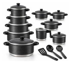 Jogo De Panela Caçarola Conjunto + Leiteira Kit 9pçs Premium Jogo De Panela Caçarola Conjunto + Leiteira Kit 9pçs Premium