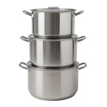 Jogo De Panela De Alumínio Grande Kit Feijoada Caldo 3 Peças Jogo De Panela De Alumínio Grande Kit Feijoada Caldo 3 Peças