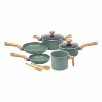 Jogo de Panela de Indução 7 Peças Fundo Triplo e Revestimento Ceramico Mimo Style