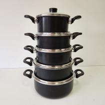 Jogo De Panela Martinelli Antiaderente Gold Tampa De Vidro