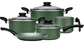 Jogo De Panela Maximum Stone 5 Peças Verde Antiaderente Panelux
