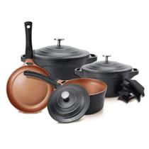 Jogo De Panela Premier Antiaderente Black 4 Peças - Le Cook Jogo De Panela Premier Antiaderente Black 4 Peças - Le Cook