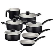 Jogo de Panela Tramontina Turim Aluminio Starflon 7 Peças Preto