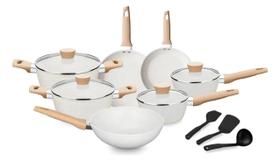 Jogo de Panelas 10 Pçs Carmela Vanilla c/ Ind Rev Ceram MTA