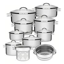 Jogo De Panelas 10 Peças Inox Fundo Triplo Solar Tramontina Jogo De Panelas 10 Peças Inox Fundo Triplo Solar Tramontina