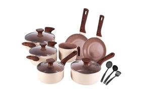 Jogo de Panelas 10 Peças Mimo Style Crema Gás Indução Vitrocerâmico