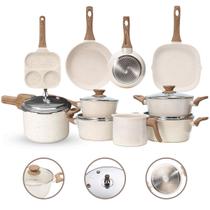 Jogo de Panelas 10 Peças Premium 4mm Indução Revestimento Cerâmico