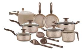 Jogo de Panelas 11 Bianco c Panela de Pressão - D'Itália Jogo de Panelas 11 Bianco c Panela de Pressão - D'Itália