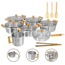 Jogo de Panelas 11 Peças Alumínio Fundido Grosso Batido Polido Jogo de Panelas 11 Peças Alumínio Fundido Grosso Batido Polido