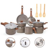 Jogo de Panelas 11 Peças Cerâmico Premium Indução com Panela de Pressão 4,2L