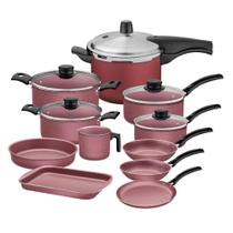 Jogo de Panelas 11 Peças com Panela Pressão Tramontina Jogo de Panelas 11 Peças com Panela Pressão Tramontina