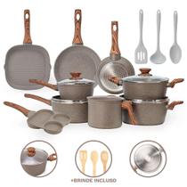 Jogo De Panelas 12 Pç Premium Indução Cerâmico - Grafito Jogo De Panelas 12 Pç Premium Indução Cerâmico - Grafito