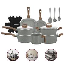 Jogo de Panelas 12 Peças Indução Revestimento Cerâmico Antiaderente Bravia Cookware Jogo de Panelas 12 Peças Indução Revestimento Cerâmico Antiaderente Bravia Cookware