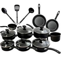Jogo De Panelas 13 Peças Antiaderente Cozinha Completa Imperial Premium Preto