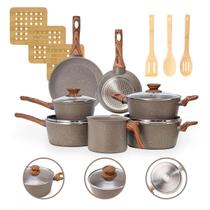 Jogo De Panelas 13 Peças Cerâmico Antiaderente Indução 4Mm