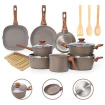 Jogo De Panelas 14 Peças Indução Cerâmico Antiaderente 4Mm Jogo De Panelas 14 Peças Indução Cerâmico Antiaderente 4Mm