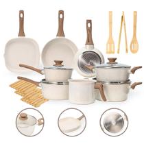 Jogo de Panelas 14 Peças Vanilla Premium Indução Revestimento Cerâmico Antiaderente