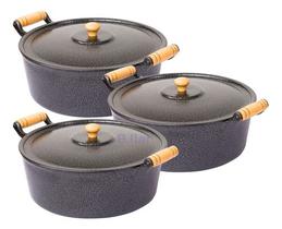 Jogo De Panelas 16 18 E 20 Alumínio Fundido Batido Grosso