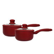 Jogo de Panelas 2 Peças 20cm 3 Litros Fundo Indução Com Tampa de Vidro Jogo de Panelas 2 Peças 20cm 3 Litros Fundo Indução Com Tampa de Vidro