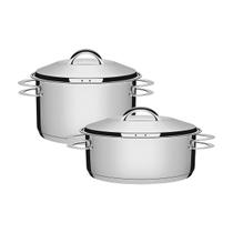 Jogo De Panelas 2 Peças Inox Fundo Triplo Solar Tramontina