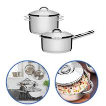 Jogo De Panelas 2 Peças Solar Aço Inox Tramontina Indução Jogo De Panelas 2 Peças Solar Aço Inox Tramontina Indução