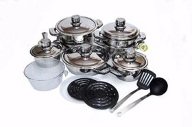 Jogo De Panelas 23Pçs - Tampa De Vidro