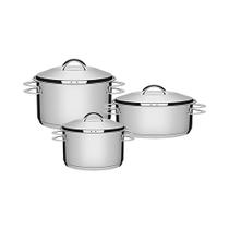 Jogo De Panelas 3 Peças Inox Fundo Triplo Indução Solar Tramontina Jogo De Panelas 3 Peças Inox Fundo Triplo Indução Solar Tramontina