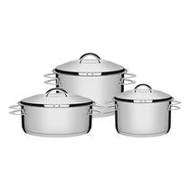 Jogo De Panelas 3 Peças Inox Fundo Triplo Solar Tramontina Jogo De Panelas 3 Peças Inox Fundo Triplo Solar Tramontina