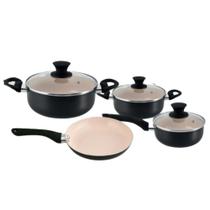 Jogo de Panelas 4 Pçs Cerâmica Cereja Vermelha ou Preta - Riohome