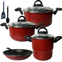 Jogo de Panelas 4 Peças Antiaderente + 1 Espátula Nylon