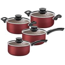 Jogo de Panelas 4 Peças Antiaderente Paris Vermelha Tramontina Jogo de Panelas 4 Peças Antiaderente Paris Vermelha Tramontina